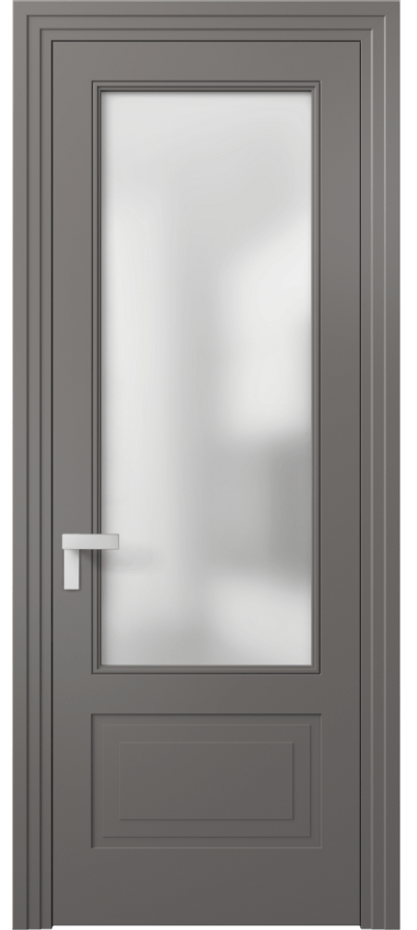 Дверь межкомнатная Rocca 8342 Матовый классический серый Сатинированное стекло Каскадный компланарный наличник МКЛС Цена 85690 ₽ Наличники уже входят в базовый комплект. Фабрика дверей Волховец 8 (800) 551 43 19 Межкомнатная дверь Rocca 8342 Матовый классический серый Сатинированное стекло Цена 85690 ₽ | Volhovec