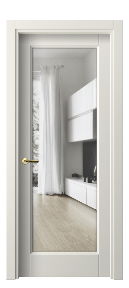 Межкомнатная дверь Галант 1402 Матовый жемчужный Прозрачное стекло Цена 62880 ₽ | Volhovec