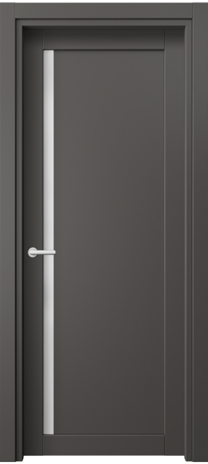 Межкомнатная дверь Нео 2110 ПЭТ графитовый Сатинированное стекло Цена 32040 ₽ | Volhovec
