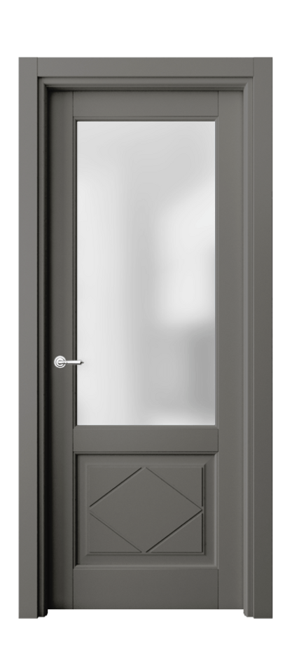 Межкомнатная дверь Toscana Rombo 6342 Бук классический серый Сатинированное стекло Цена 80780 ₽ | Volhovec