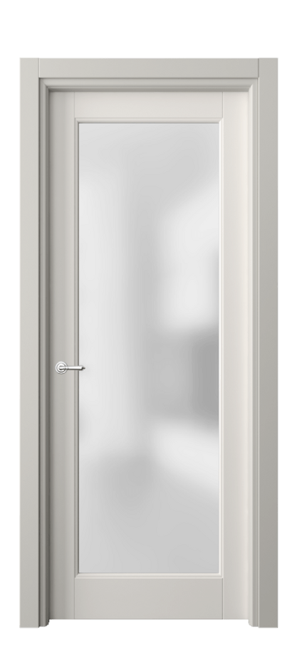 Межкомнатная дверь Toscana Elegante 6300 Бук пудровый белый Сатинированное стекло Цена 104060 ₽ | Volhovec