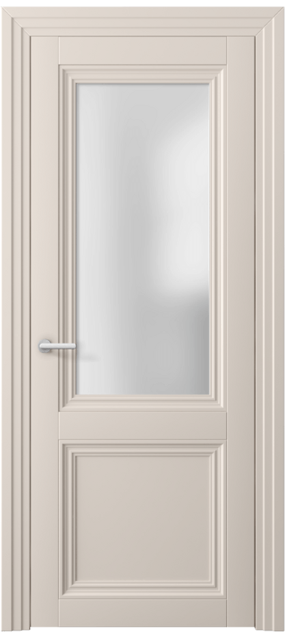 Межкомнатная дверь Центро 2524 ПЭТ пудровый бежевый Сатинированное стекло Цена 47700 ₽ | Volhovec