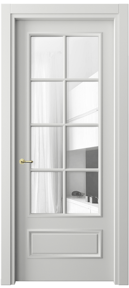 Дверь межкомнатная Paris 8112 Матовый светло-серый Прозрачное стекло Гладкий наличник МССР Цена 71260 ₽ Наличники уже входят в базовый комплект. Фабрика дверей Волховец 8 (800) 551 43 19 Межкомнатная дверь Paris 8112 Матовый светло-серый Прозрачное стекло Цена 71260 ₽| Volhovec