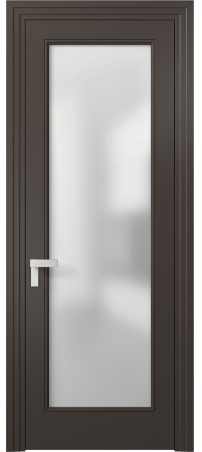Межкомнатная дверь Рокка 8300 Матовый антрацит Сатинированное стекло Цена 99480 ₽ | Volhovec
