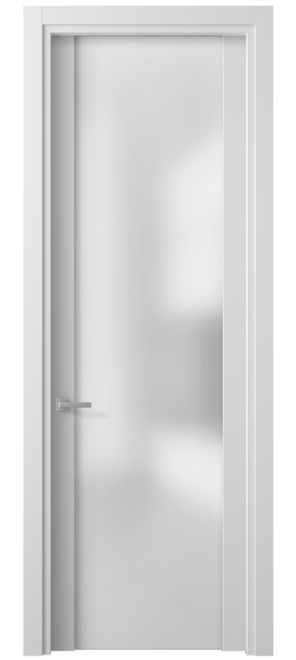 Межкомнатная дверь Planum 4114 Белый шёлк Сатинированное стекло Цена 32911 ₽ | Volhovec
