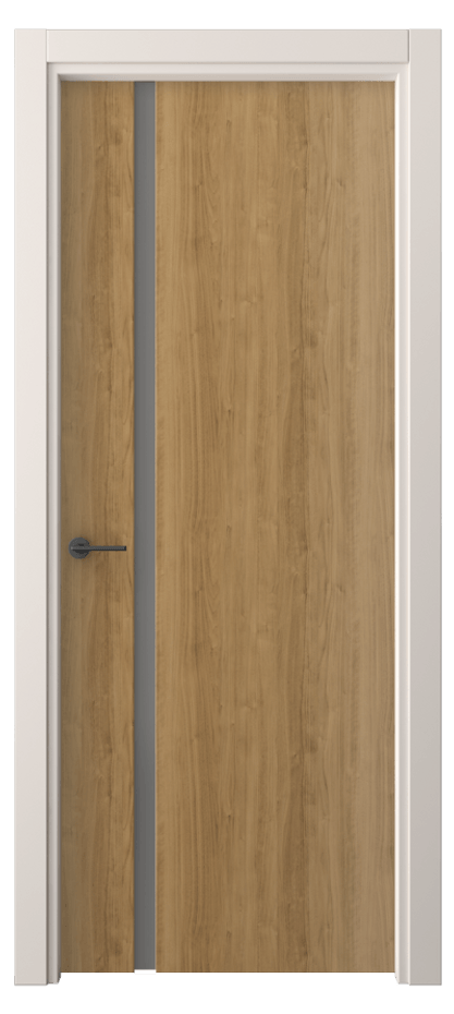 Межкомнатная дверь Freedom 4222 Грецкий орех Сатинированное серое стекло, триплекс Цена 42130 ₽ | Volhovec