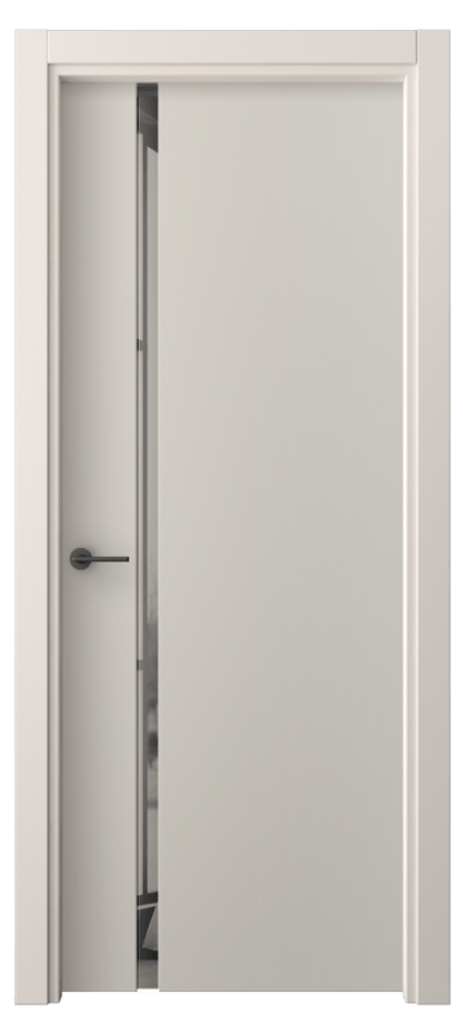 Межкомнатная дверь Freedom 4222 ПЭТ светло-серый Двустороннее серое зеркало, триплекс Цена 41910 ₽ | Volhovec