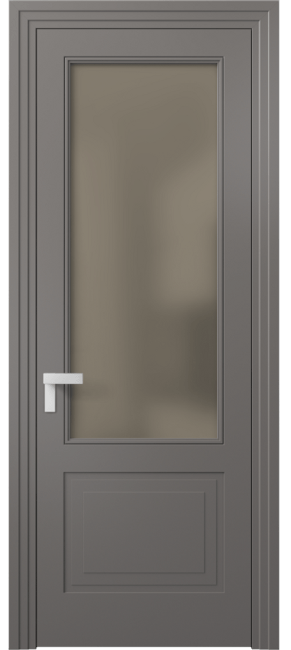 Дверь межкомнатная Rocca 8352 Матовый классический серый Сатинированное бронзовое стекло, триплекс Каскадный компланарный наличник МКЛС Цена 85690 ₽ Наличники уже входят в базовый комплект. Фабрика дверей Волховец 8 (800) 551 43 19 Межкомнатная дверь Rocca 8352 Матовый классический серый Сатинированное бронзовое стекло, триплекс Цена 85690 ₽ | Volhovec