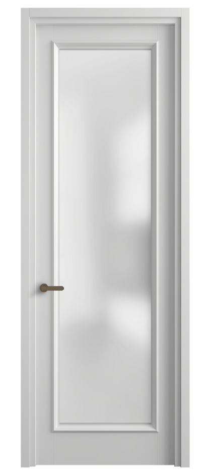 Межкомнатная дверь Шарм 6702 Матовый белоснежный Сатинированное стекло Цена 117360 ₽ | Volhovec
