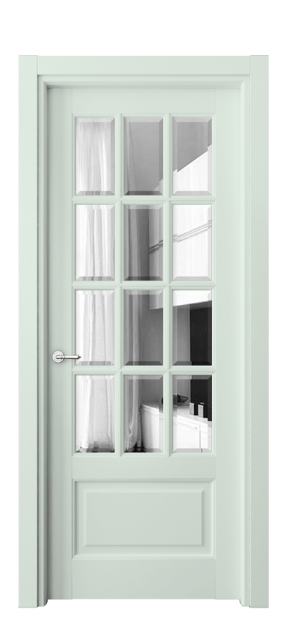 Межкомнатная дверь Toscana Grigliato 6313 Бук белоснежный Двустороннее зеркало с фацетом, триплекс Цена 7700 AZE | Volhovec