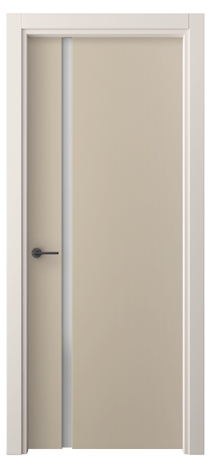 Межкомнатная дверь Freedom 4222 ПЭТ светло-бежевый Сатинированное стекло Цена 31770 ₽ | Volhovec