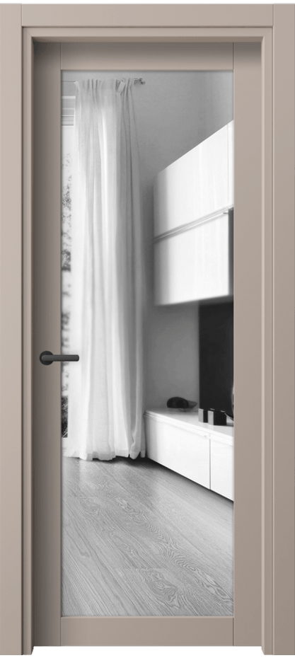 Межкомнатная дверь Neo 2102 ПЭТ серо-коричневый  Двустороннее зеркало, триплекс Цена 37070 ₽ | Volhovec