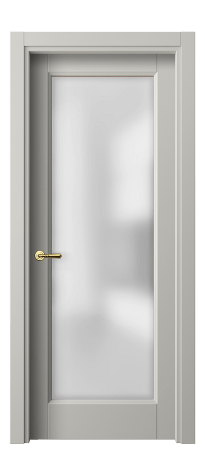 Межкомнатная дверь Galant 1402 Матовый тёплый серый Сатинированное стекло Цена 43290 ₽ | Volhovec