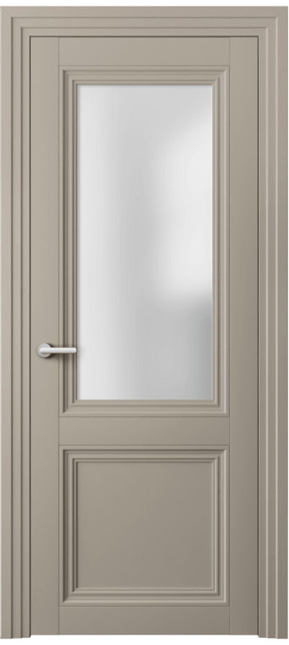 Межкомнатная дверь Центро 2524 Матовый бисквитный Сатинированное стекло Цена 74640 ₽ | Volhovec