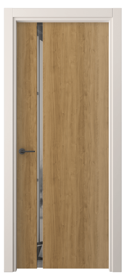 Межкомнатная дверь Freedom 4222 Грецкий орех Двустороннее серое зеркало, триплекс Цена 44330 ₽ | Volhovec