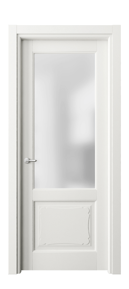 Межкомнатная дверь Тоскана Элегантэ 6322 Матовый серый Сатинированное стекло Цена 114120 ₽ | Volhovec