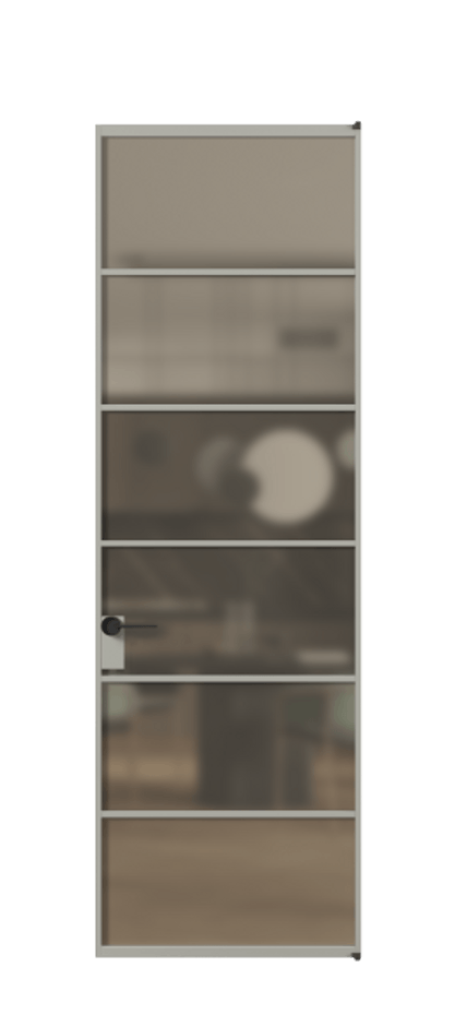 Алюминиевая дверь АЛПЛ040.04 Алюминий нейтральный серый Сатинированное бронзовое стекло, триплекс. Без короба АНСР Цена 141380 Стоимость комплекта двери включает:
1. Полотно (600/650/700/750/800/850/900/950*2000-2400 мм).
2. Короб
3. Комплект фурнитуры (2 торцевые петли и магнитный замок с ответной планкой). Фабрика дверей Волховец 8 (800) 551 43 19 Алюминиевая дверь АЛПЛ040.04 Алюминий нейтральный серый Сатинированное бронзовое стекло, триплекс Цена 141380 | Volhovec