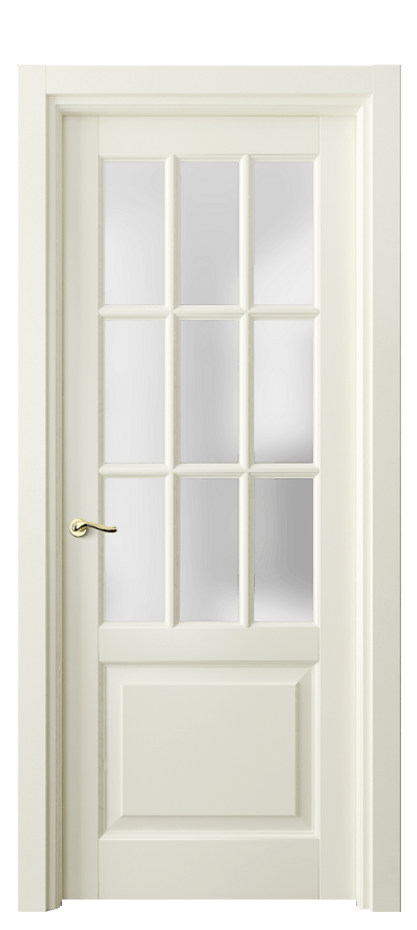Межкомнатная дверь Lignum 0748 Бук молочно-белый Сатинированное стекло Цена 121880 ₽ | Volhovec