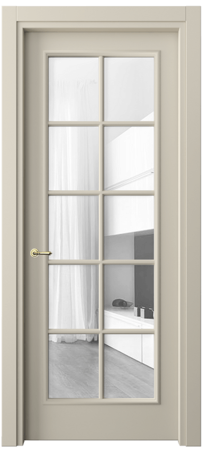 Дверь межкомнатная Paris 8102 Матовый бежево-серый Прозрачное стекло Гладкий наличник МБСР Цена 12504600 so'm Наличники уже входят в базовый комплект. Фабрика дверей Волховец 8 (800) 551 43 19 Межкомнатная дверь Paris 8102 Матовый бежево-серый Прозрачное стекло Цена 12504600 so'm| Volhovec