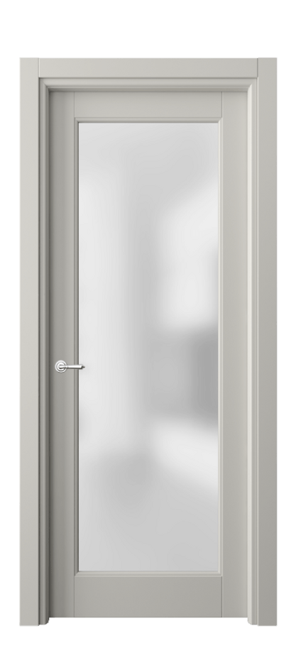 Межкомнатная дверь Тоскана Ромбо 6300 Матовый тёплый серый Сатинированное стекло Цена 110760 ₽ | Volhovec
