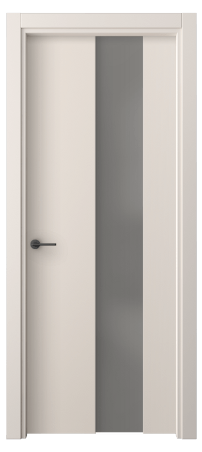 Межкомнатная дверь Freedom 4226 ПЭТ пудровый бежевый Сатинированное серое стекло, триплекс Цена 39710 ₽ | Volhovec