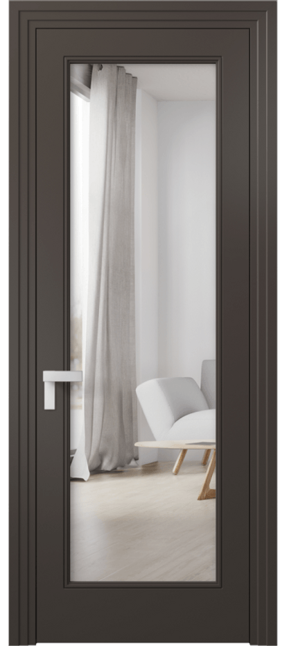 Межкомнатная дверь Рокка 8300 Матовый антрацит Двустороннее зеркало, триплекс Цена 101880 ₽ | Volhovec