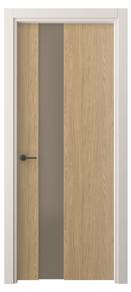 Межкомнатная дверь Freedom 4224 Жемчужный дуб Сатинированное бронзовое стекло, триплекс Цена 42130 ₽ | Volhovec