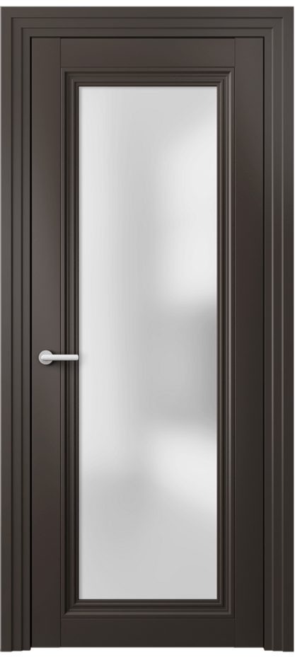 Межкомнатная дверь Центро 2502 Матовый антрацит Сатинированное стекло Цена 74640 ₽ | Volhovec