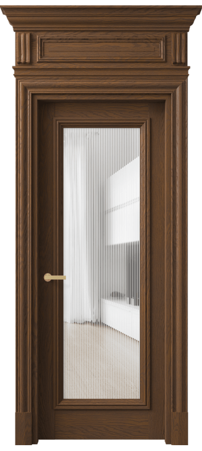 Дверь межкомнатная Antique 7300 Дуб каштановый матовый Рифлёное стекло "Дюна", триплекс, 8 мм КЭП + Объёмный фриз + Карниз ДКШ.М Цена 114239 ₽ Наличники уже входят в базовый комплект. Фабрика дверей Волховец 8 (800) 551 43 19 Межкомнатная дверь Antique 7300 Дуб каштановый матовый Рифлёное стекло "Дюна", триплекс, 8 мм Цена 114239 ₽ | Volhovec