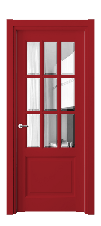 Межкомнатная дверь Toscana Grigliato 6312 Бук белоснежный Прозрачное стекло с фацетом Цена 159500 ₽ | Volhovec