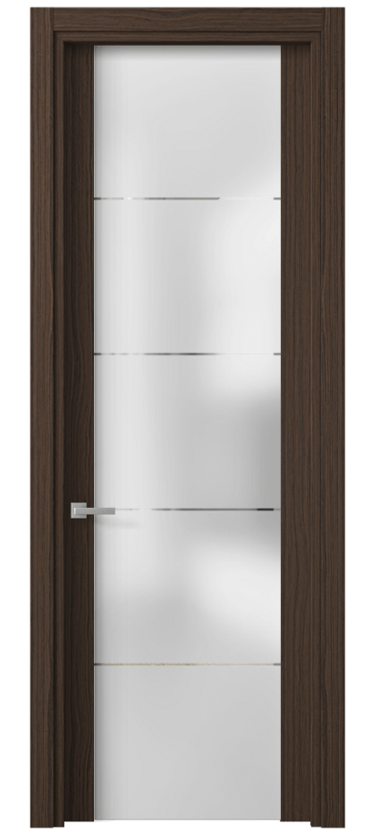 Межкомнатная дверь Планум 4114 Экзотик трюфельный матовый Сатинированное стекло с гравировкой «КВАДРО», триплекс Цена 92040 ₽ | Volhovec