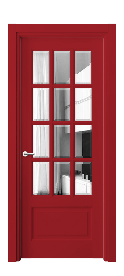 Межкомнатная дверь Toscana Grigliato 6313 Бук белоснежный Двустороннее зеркало с фацетом, триплекс Цена 161700 ₽ | Volhovec