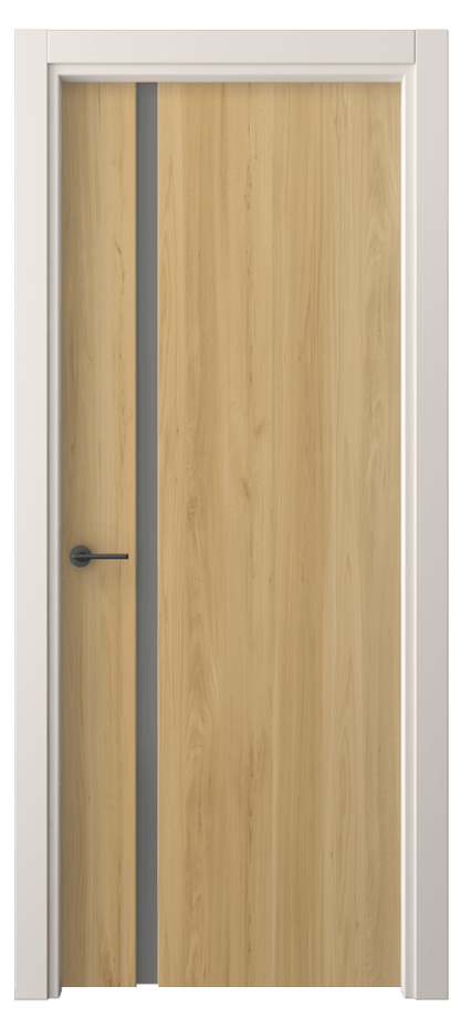 Межкомнатная дверь Фридом 4222 Солнечный вяз Сатинированное серое стекло, триплекс Цена 40170 ₽ | Volhovec