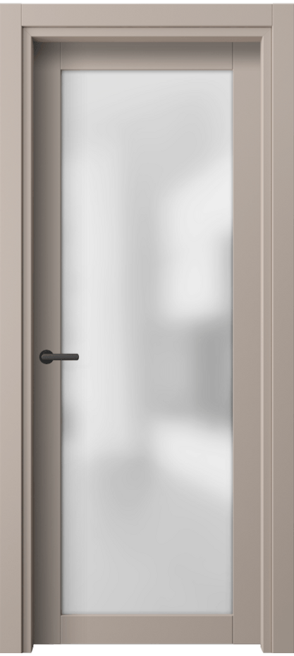 Межкомнатная дверь Нео 2102 ПЭТ серо-коричневый  Сатинированное стекло Цена 31980 ₽ | Volhovec