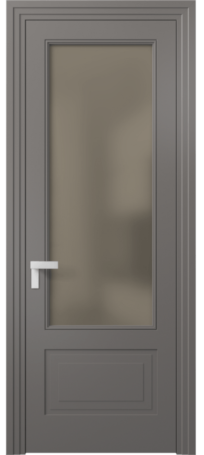 Дверь межкомнатная Rocca 8342 Матовый классический серый Сатинированное бронзовое стекло, триплекс Каскадный компланарный наличник МКЛС Цена 85690 ₽ Наличники уже входят в базовый комплект. Фабрика дверей Волховец 8 (800) 551 43 19 Межкомнатная дверь Rocca 8342 Матовый классический серый Сатинированное бронзовое стекло, триплекс Цена 85690 ₽ | Volhovec