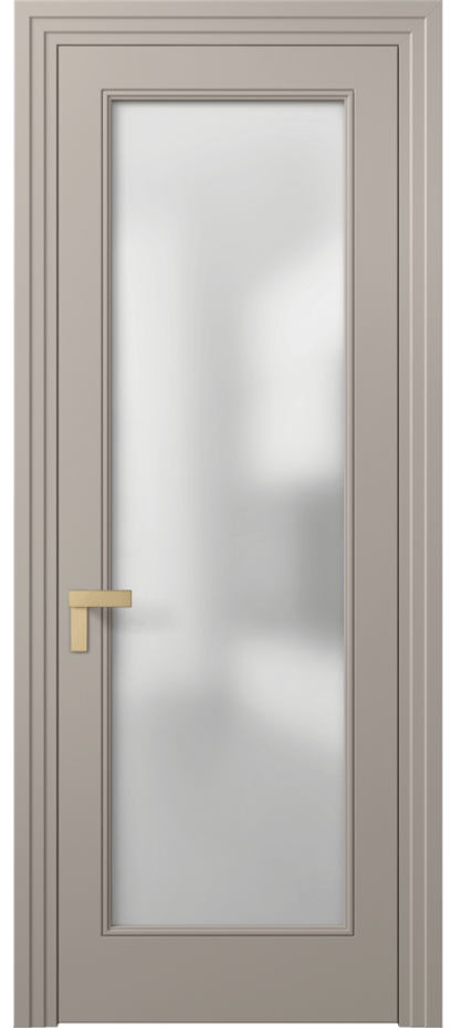 Межкомнатная дверь Rocca 8300 Матовый бисквитный Сатинированное стекло Цена 78451 ₽ | Volhovec