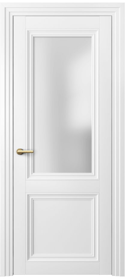 Межкомнатная дверь Центро 2524 Матовый белоснежный Сатинированное стекло Цена 74640 ₽ | Volhovec