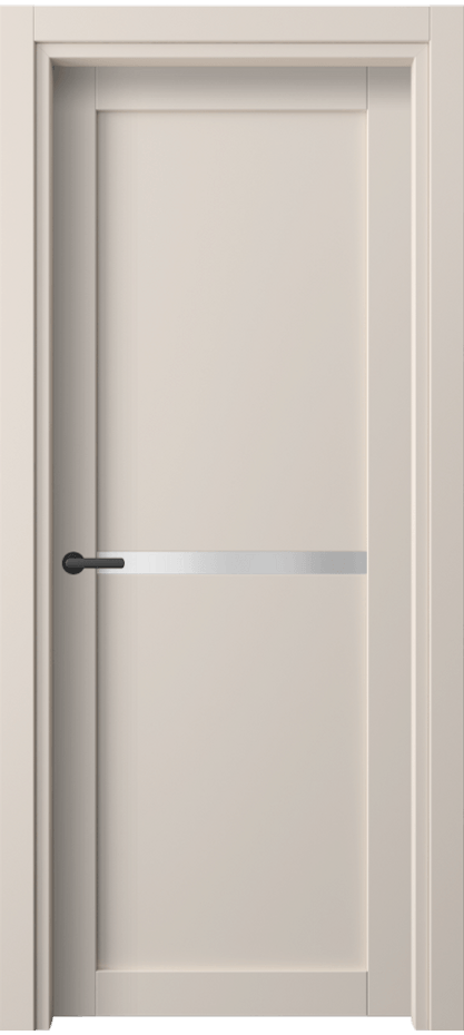 Межкомнатная дверь Нео 2112 ПЭТ пудровый бежевый Сатинированное стекло Цена 32040 ₽ | Volhovec