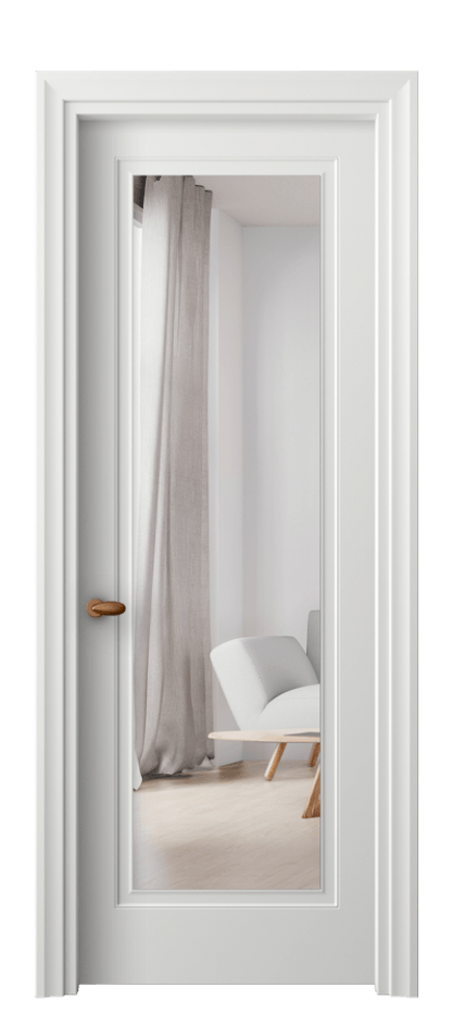 Межкомнатная дверь Esse 8503 Матовый светло-серый Двустороннее зеркало, триплекс, 7 мм Цена 52360 ₽ | Volhovec