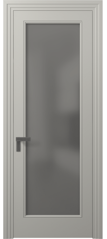 Межкомнатная дверь Rocca 8300 Матовый тёплый серый Сатинированное серое стекло, триплекс Цена 85690 ₽ | Volhovec