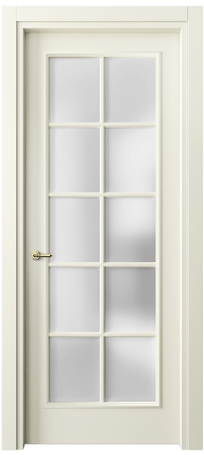 Межкомнатная дверь Париж 8102 Матовый молочно-белый Сатинированное стекло Цена 92400 ₽| Volhovec