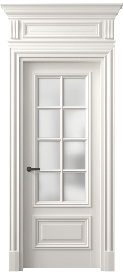 Межкомнатная дверь Антик 7316 Матовый пудровый белый Сатинированное стекло Цена 212051 ₽ | Volhovec