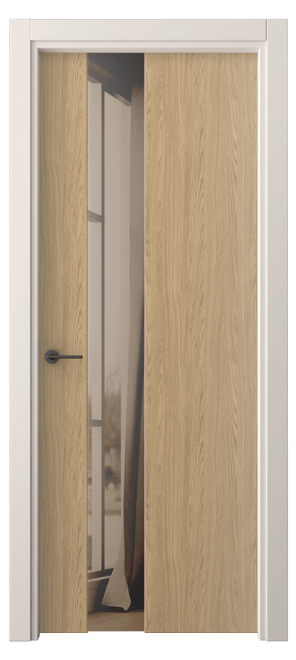 Межкомнатная дверь Freedom 4224 Жемчужный дуб Двустороннее бронзовое зеркало, триплекс Цена 44330 ₽ | Volhovec