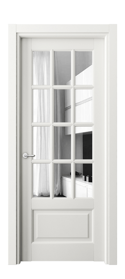 Межкомнатная дверь Тоскана Грильято 6313 Матовый серый Двустороннее зеркало, триплекс Цена 137880 ₽ | Volhovec