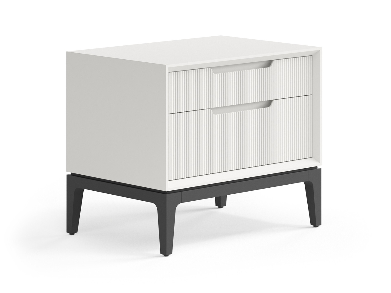 Тумба прикроватная Velvet 2 ящика Матовый тёплый серый