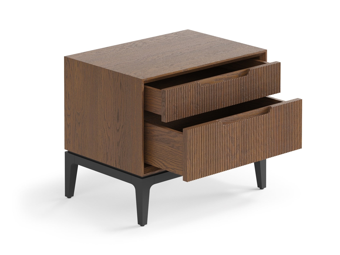 Тумба прикроватная Velvet 2 ящика дуб туманный матовый