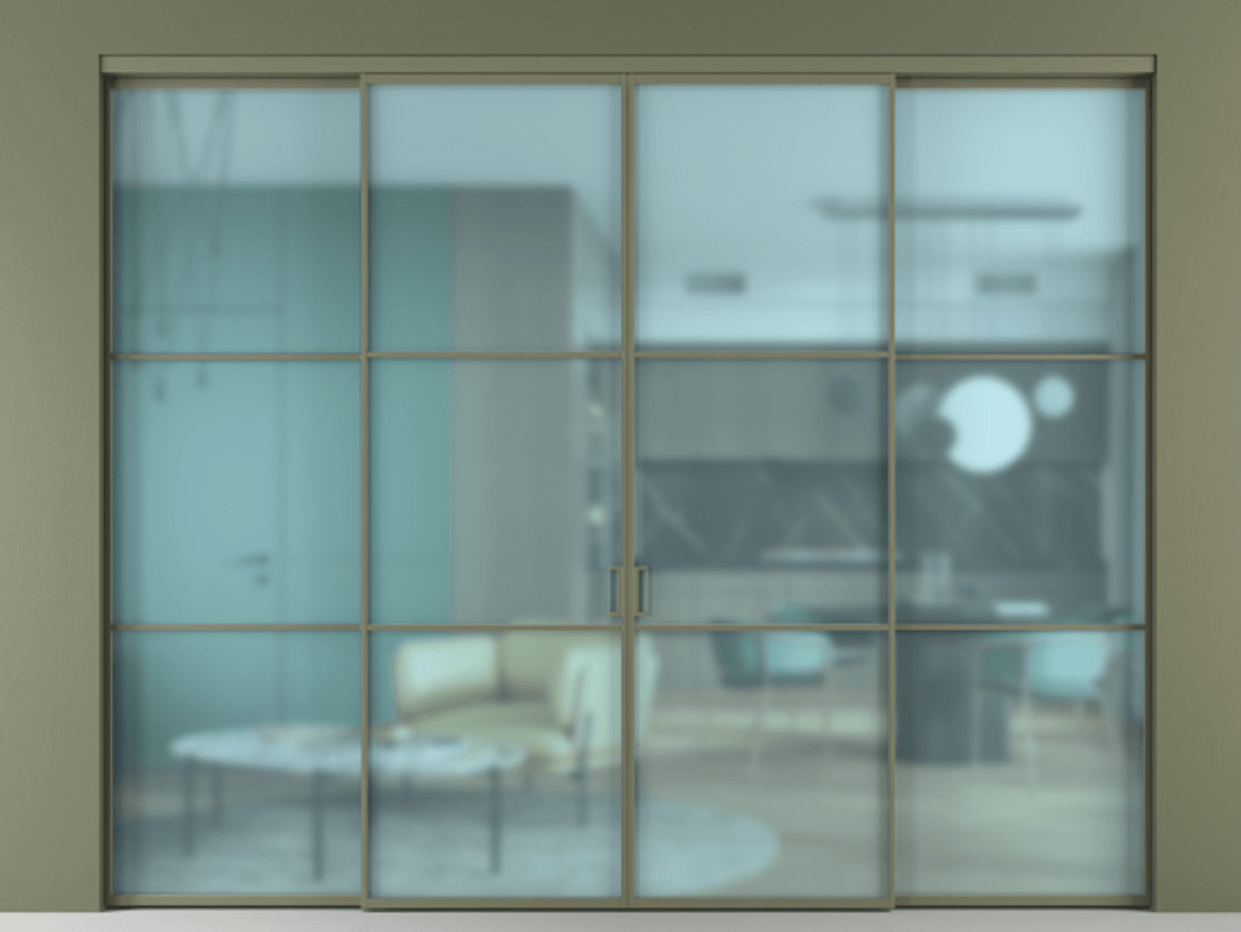 Перегородка Formato внутри проёма четырёхстворчатая АЛПР 040.03 Алюминий оливковый тёмный Сатинированное голубое стекло, триплекс. Цена 370830 ₽ 1. Полотно 4 шт. (800/2100 мм)
2. Комплект установки раздвижной системы
3. Базовый комплект фурнитуры
4.Ручка RONDO. Фабрика дверей Волховец 8 (800) 551 43 19 Перегородка Formato внутри проёма четырёхстворчатая АЛПР 040.03 Алюминий оливковый тёмный Сатинированное голубое стекло, триплекс Цена 370830 ₽ | Volhovec