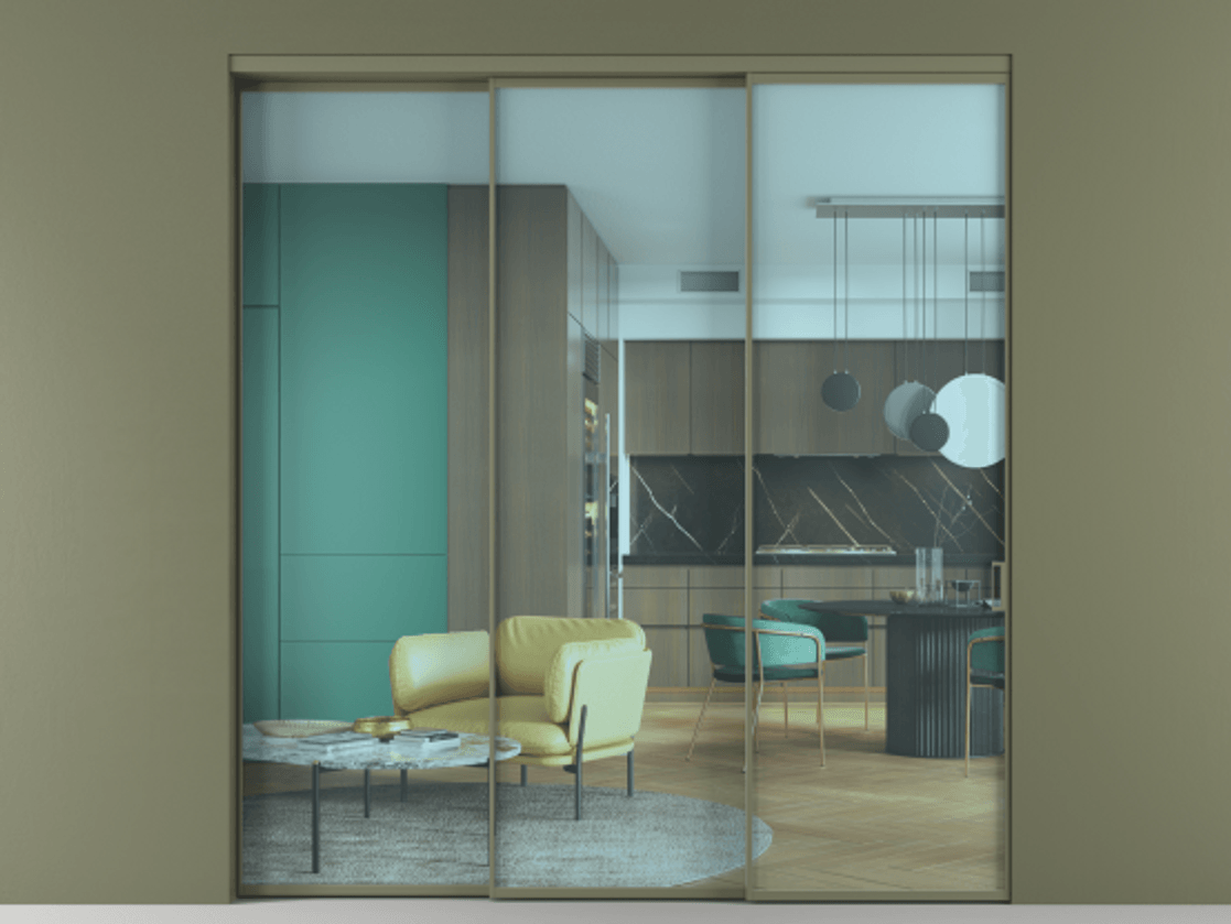 Перегородка Formato внутри проёма телескопик синхро 2 АЛПР 040.01 Алюминий оливковый тёмный Прозрачное голубое стекло, триплекс. Цена 364740 ₽ 1. Полотно 3 шт. (800/2100 мм)
2. Комплект установки раздвижной системы
3. Базовый комплект фурнитуры
4. Комплект фурнитуры телескопик синхро-2
5.Ручка RONDO
. Фабрика дверей Волховец 8 (800) 551 43 19 Перегородка Formato внутри проёма телескопик синхро 2 АЛПР 040.01 Алюминий оливковый тёмный Прозрачное голубое стекло, триплекс Цена 364740 ₽ | Volhovec