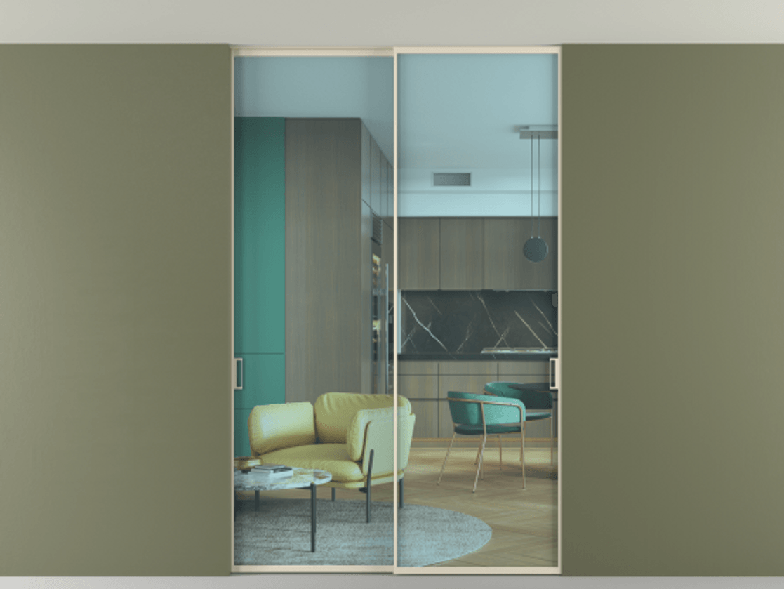 Дверь межкомнатная New Перегородка Formato внутри проёма двустворчатая со скрытым креплением в потолок АЛПР 040.01 Алюминий бежево-серый Прозрачное голубое стекло, триплекс Цена 271670 1. Полотно 2 шт. (800/2100 мм)
2. Комплект установки раздвижной системы
3. Базовый комплект фурнитуры
4. Ручка RONDO. Фабрика дверей Волховец 8 (800) 551 43 19 Межкомнатная дверь New Перегородка Formato внутри проёма двустворчатая со скрытым креплением в потолок АЛПР 040.01 Алюминий бежево-серый Прозрачное голубое стекло, триплекс Цена 271670 | Volhovec