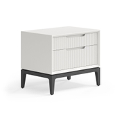 Тумба прикроватная Velvet 2 ящика Матовый тёплый серый